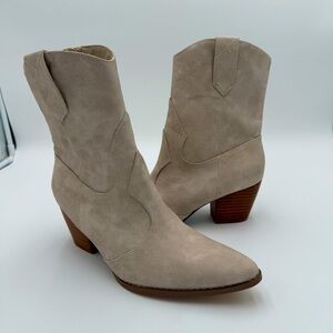 Coconuts By Matisse Bambi Leather Western Cowgirl High Heel Ankle Boots 7.5 NWOT